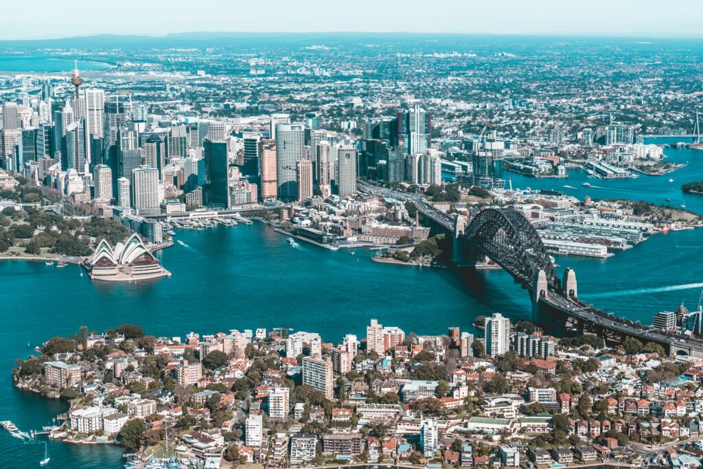 Top view of Sydney